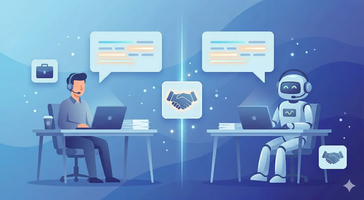 Comparison of human SDR and AI SDR roles in B2B sales